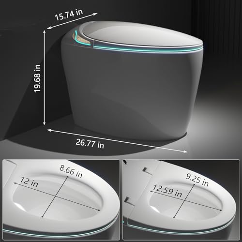 curfair Smart Bidet Toilet with UV Steriliser, Air Dryer, Heated Water Sprayer & Seat, Off-seat AUTO Flush