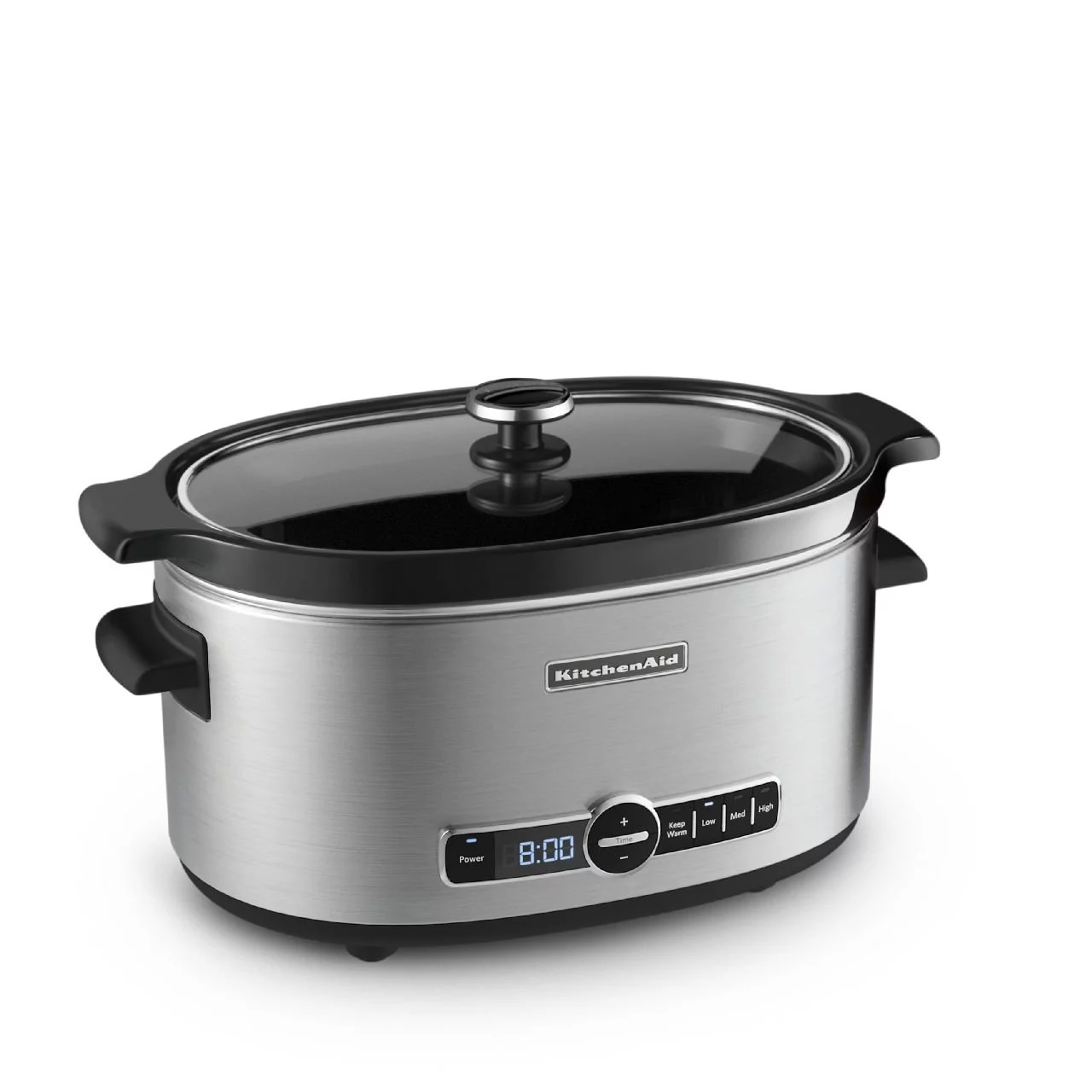 KitchenAid Used 6-Quart Slow Cooker with Glass Lid | Stainless Steel