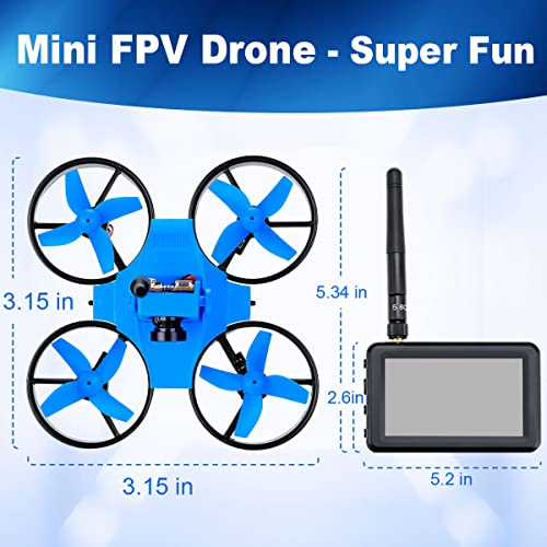 Makerfire FPV Drone Kit with IPS Display 5.8GHz 800TVL Camera Mini FPV Quadcopter for Beginners, One Button Take Off,3D Flip, Headless Mode