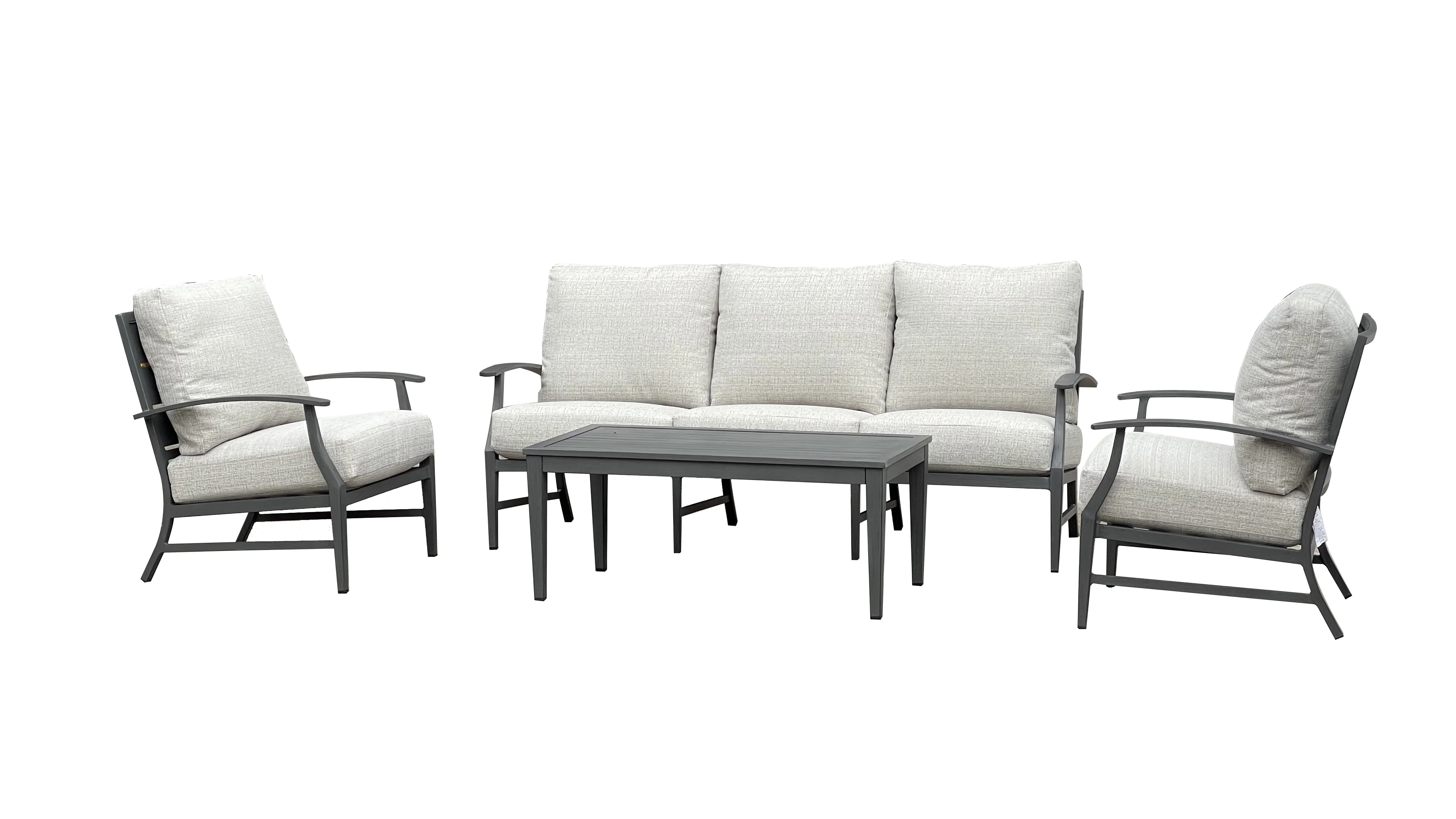 Terrace Living West Lake Outdoor Aluminum Coffee Table Slate Finish