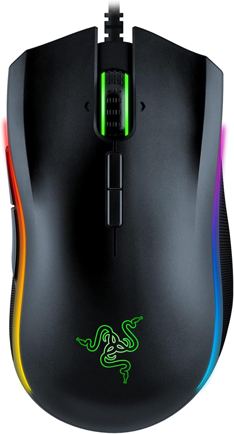 Razer Mamba Wireless Gaming Mouse: 16,000 DPI Optical Sensor - Chroma RGB Lighting - 7 Programmable Buttons - Mechanical Switches
