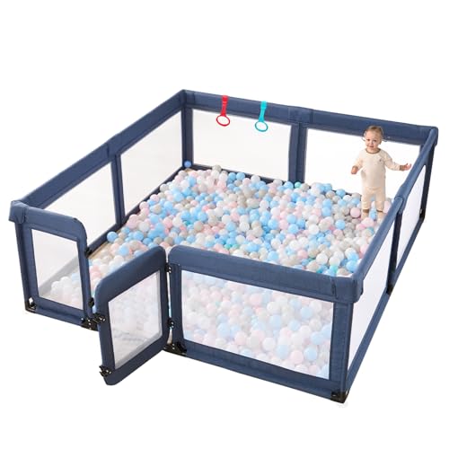Baby Playpen,Large Playpen for Babies and Toddlers,Baby Play Pen Play Yard with Door, Sturdy Baby Fence with Safety Gate