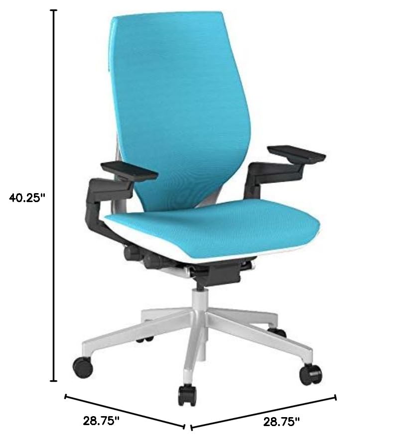Steelcase Gesture Office Chair - Ergonomic Work Chair with Wheels for Carpet - Comfortable - Intuitive-to-Adjust for Desk - 360-Degree Arms