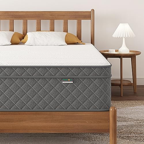 Full Mattress, 12 Inch Full Size Mattress with Cooling-Gel Memory Foam &Pocket Spring Hybrid, CertiPUR-US Certified, Medium Firm