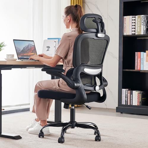 TRALT Office Chair Ergonomic Desk Chair, 330 LBS Home Mesh Office Desk Chairs with Wheels, Comfortable Gaming Chair