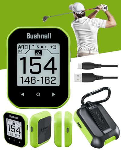Wearable4U - Bushnell Phantom 3 Slope GPS Golf Green with Slope Technology, Touchscreen, Magnetic Cart Mount with Towel Bundle