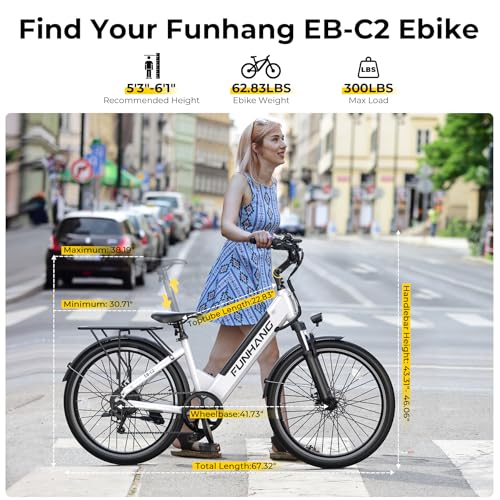 Electric Bike for Adults, 1000W Peak Ebike, 50Miles 21.7MPH Step Thru Electric Bicycle, 26" Commuter E Bikes with 48V Built-in Removable Battery