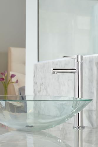 Moen Align Chrome One-Handle Single Hole Modern Vessel Sink Bathroom Faucet, 6192