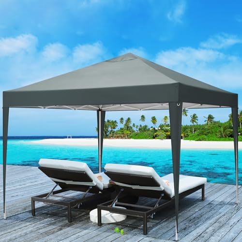 COBIZI 10x10 Pop up Canopy Tent Protable Canopy Tent with 4 Sidewalls Waterproof Commercial Instant Shelter for Parties, Wedding