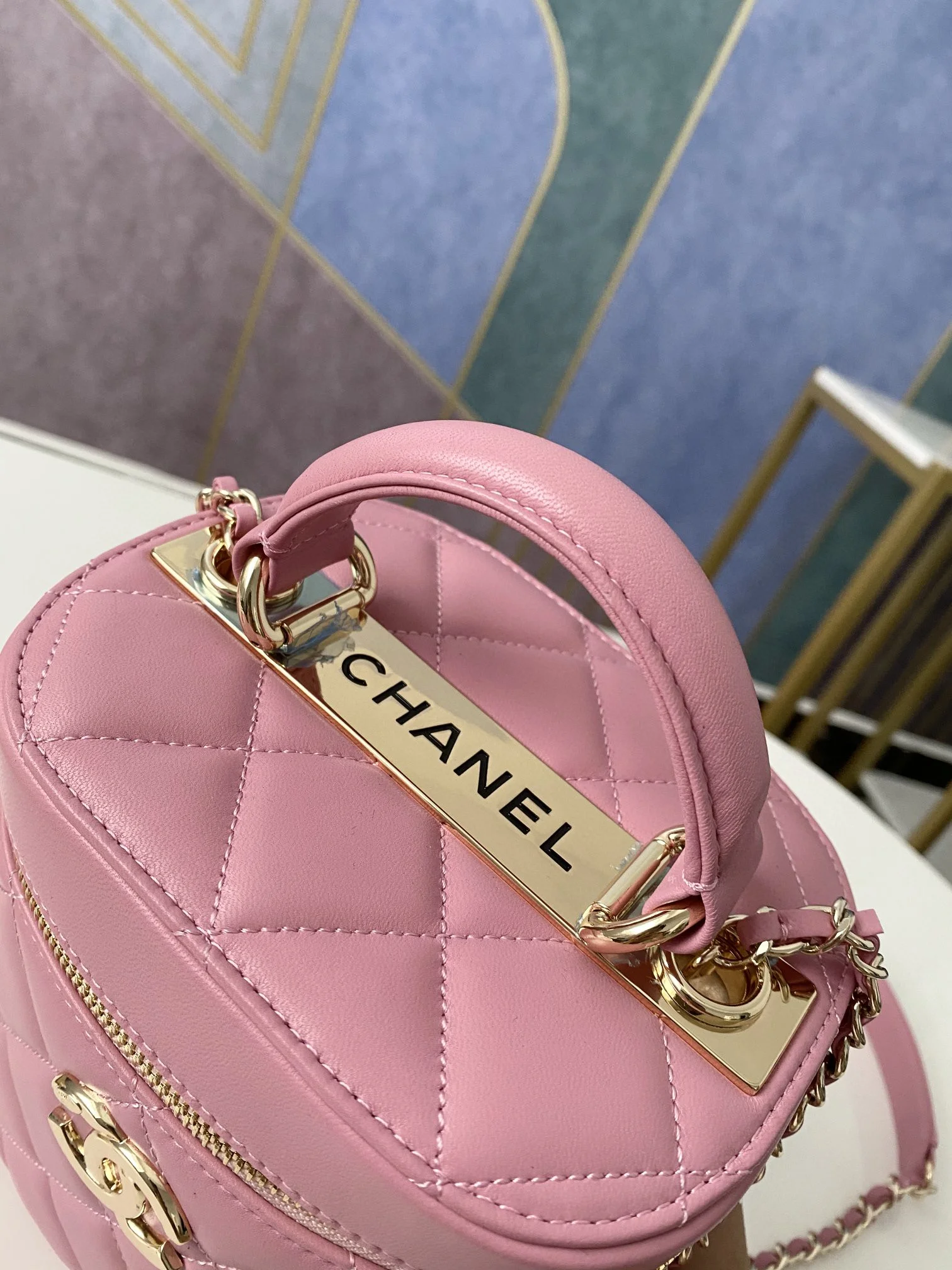 Chanel Vanity Case Gold Hardware Pink For Women, Women&rsquo;s Handbags, Shoulder Bags 9.4in/24cm