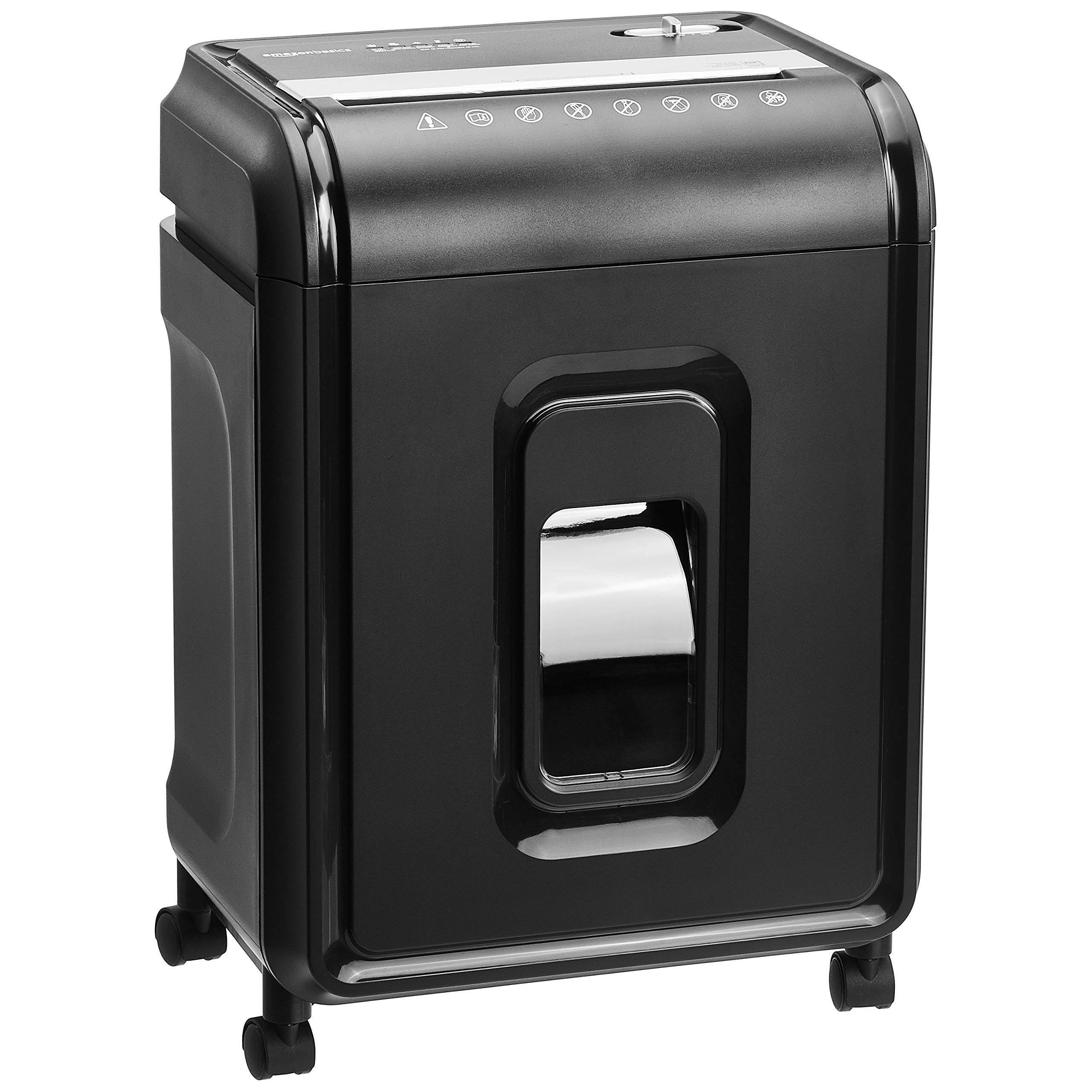 12-Sheet High-Security Micro-Cut Paper, CD, and Credit Card Shredder with Pullout Basket