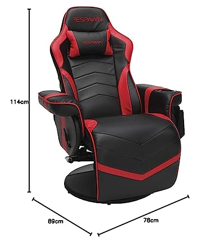 RESPAWN 900 Racing Style Gaming Recliner, Reclining Gaming Chair, in Gray RSP 900 GRY