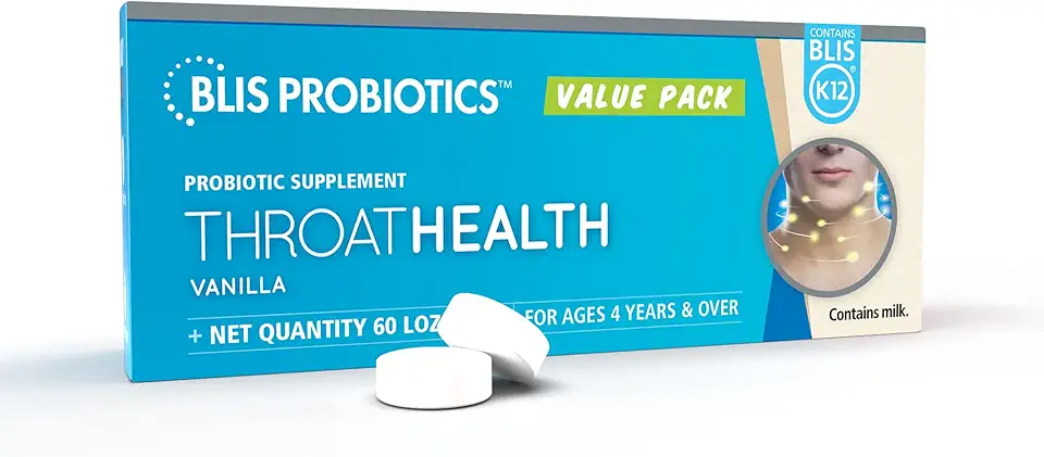 BLIS ThroatHealth Oral Probiotics Value Pack, 2.5 Billion Cfu, Throat Immunity Support and Oral Health for Adults and Kids, Sugar-Free Lozenges