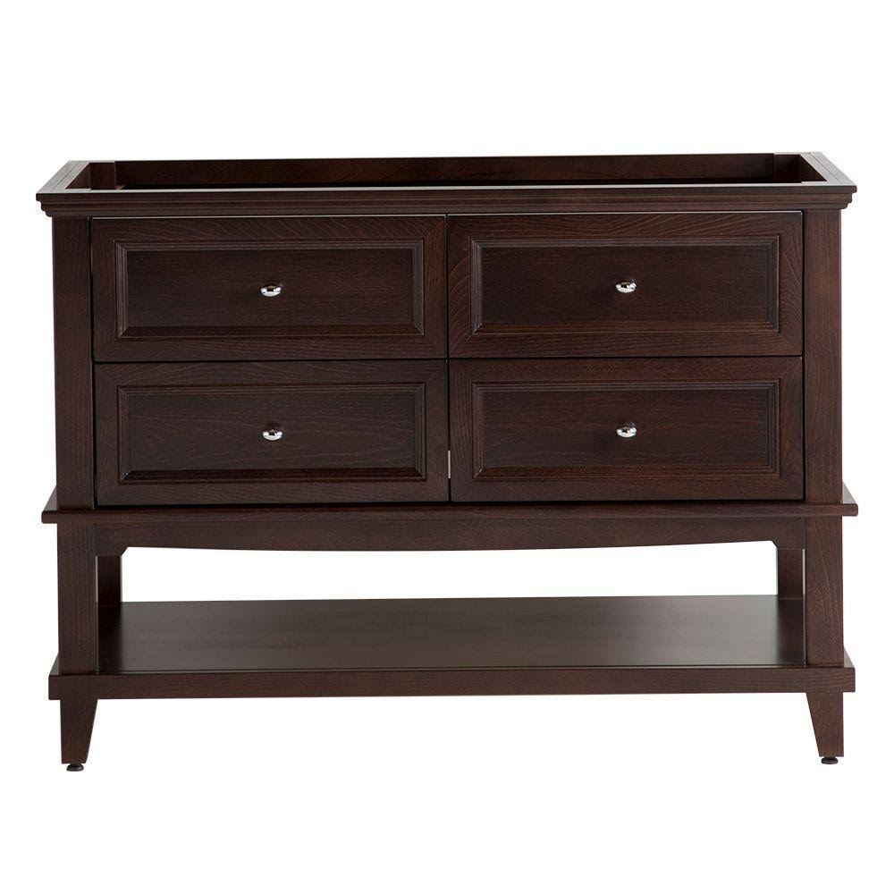 Home Decorators Collection Teasian 48 in. W x 21 in. D Bathroom Vanity Cabinet Only in Chocolate