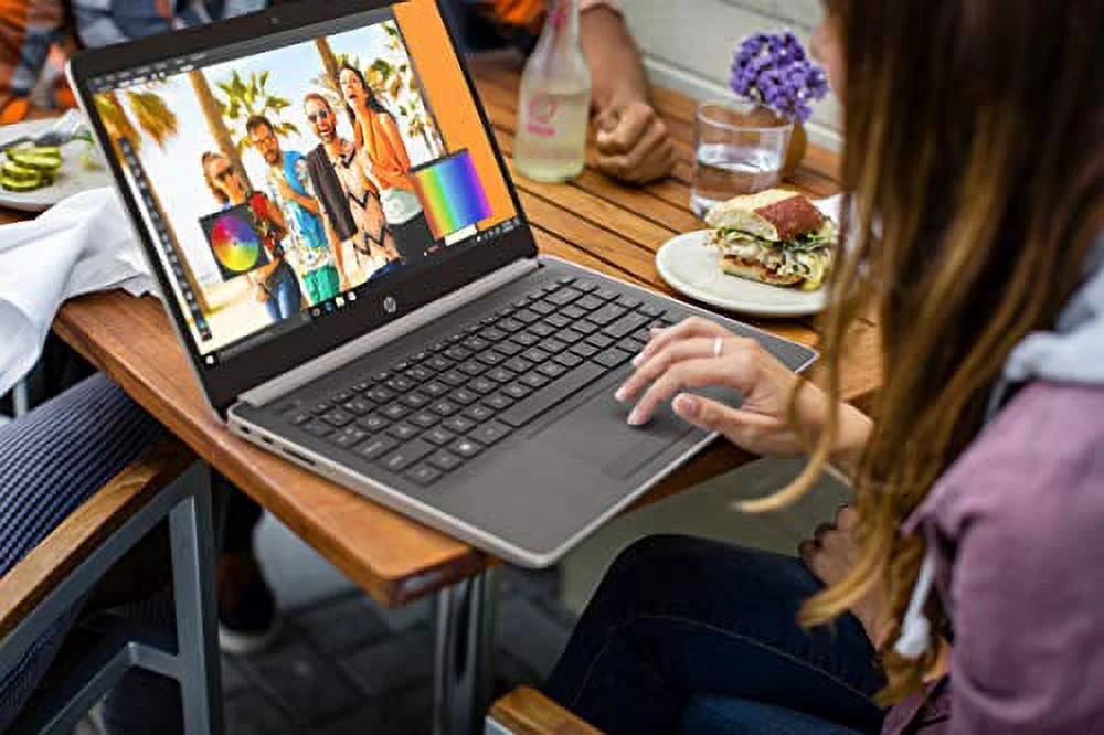 HP 14-dk0731ms 14" HD Touchscreen Laptop, AMD Ryzen 3 3200U, 8GB, 128G, Silver
