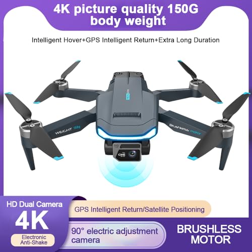 F194 GPS Mini Drones with Camera for Adults 4K FPV Drone Kit Racing Drone Follow Me, Long Range, Hover