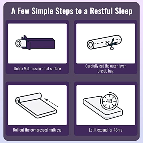 PayLessHere 5 Inch Memory Foam Mattress/Cooling Gel Bamboo Charcoal Infused Mattress/Medium Firm Mattresses/CertiPUR-US
