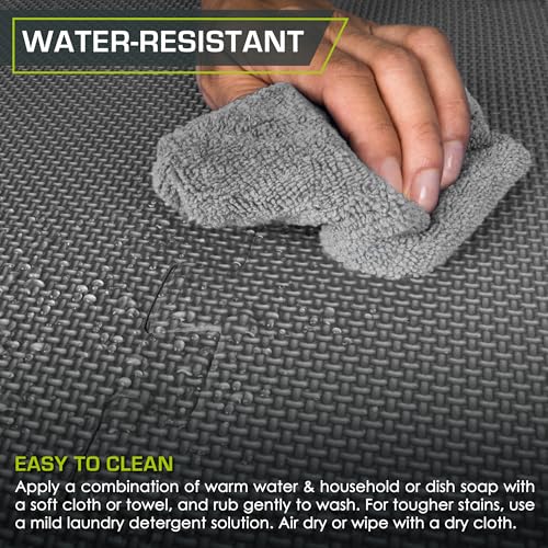 ProsourceFit Extra Thick Puzzle Exercise Mat , EVA Foam Interlocking Tiles for Protective, Cushioned Workout Flooring for Home and Gym Equipment