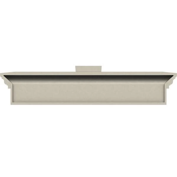 Ekena Millwork CRH09X43KF 43x22 Bottom Width x 49 1/4x22 Top Width x 9x22H x 1x22P Traditional Crosshead w/ Flat Keystone