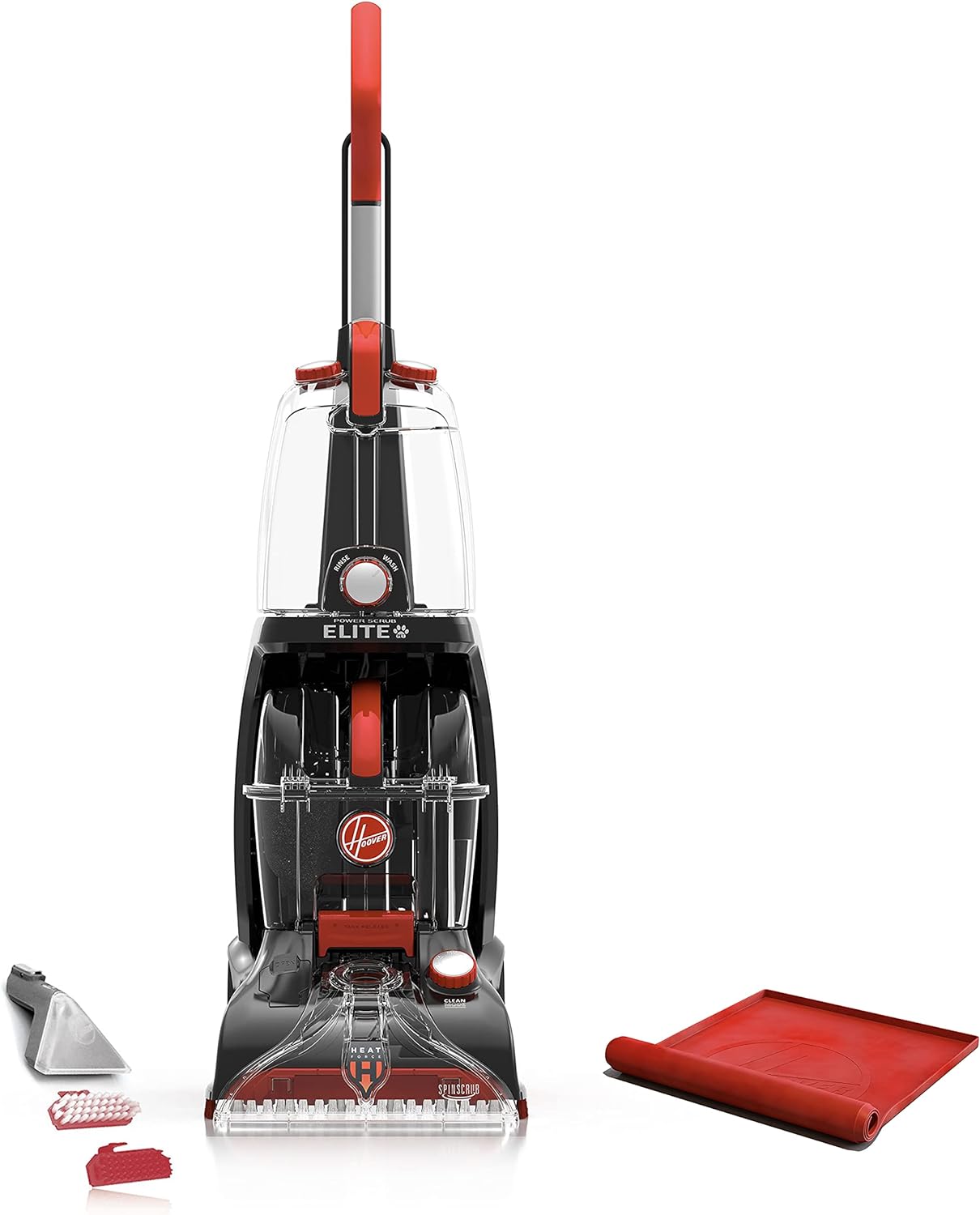 Hoover PowerScrub Elite Pet Upright Carpet Cleaner Shampooer, Lightweight Machine, with Storage Mat, FH50250B - Smart Home Appliances
