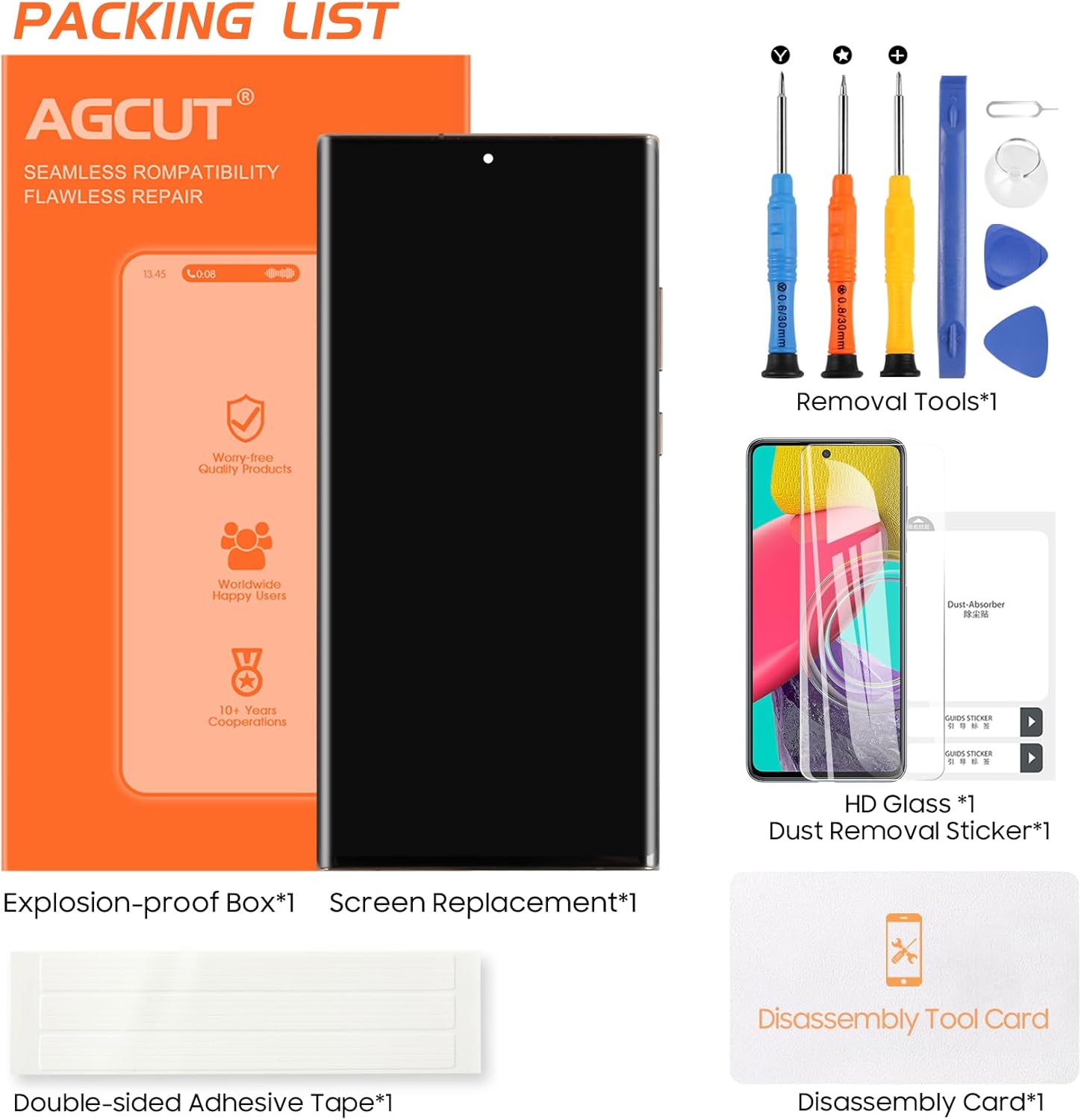 OLED for Samsung Galaxy Note 20 Ultra Screen Replacement for Samsung Note 20 Ultra LCD Display SM-N986B SM-N985 SM-N986U LCD Digitizer Touch Assembly
