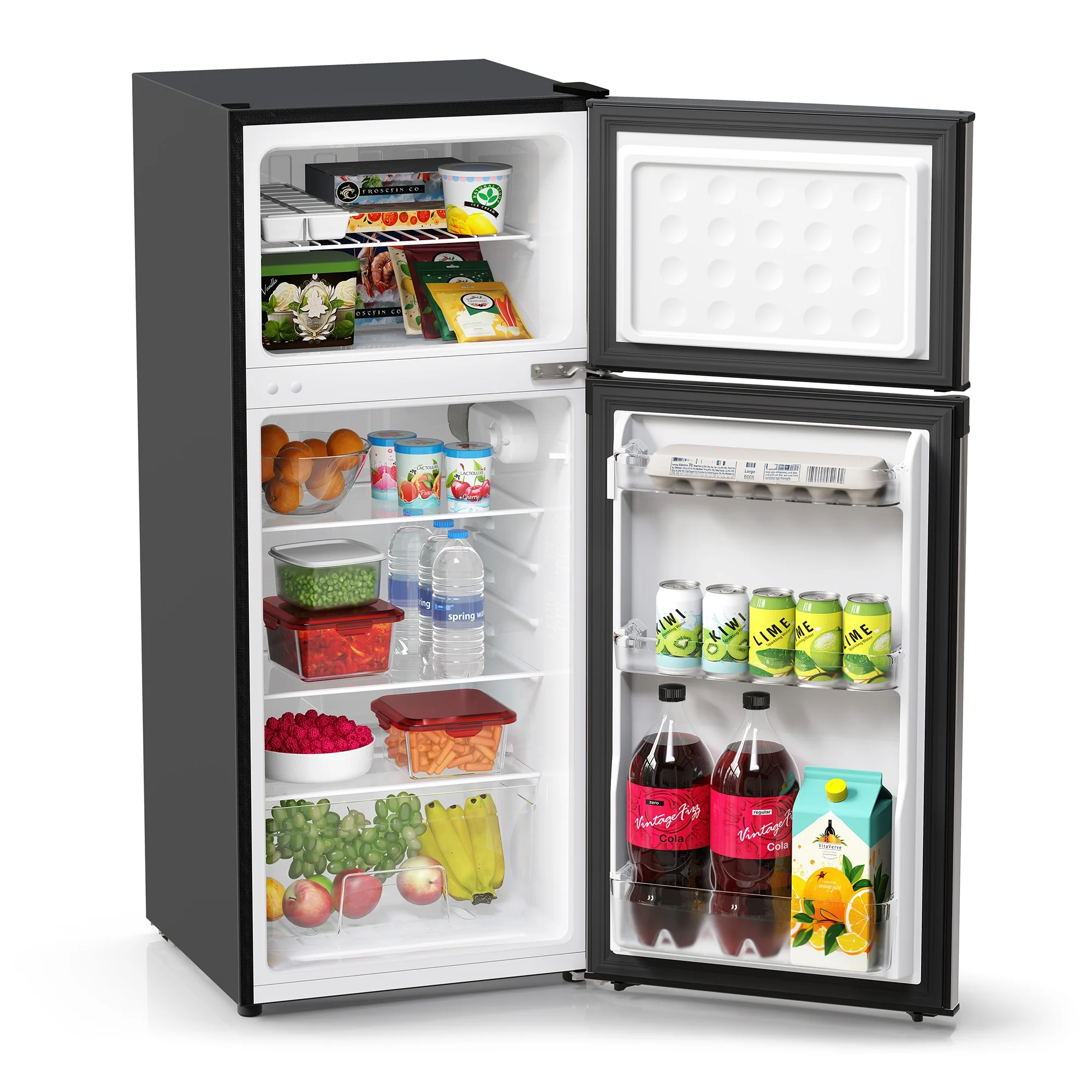 TCL  4.5 Cu. ft. Two Door Refrigerator – Stainless Look, MR453L
