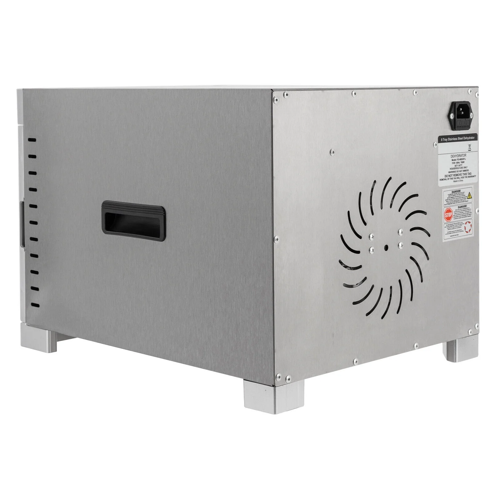 Denest Commercial 6 Tray Food Dehydrator Stainless Steel Fruit Meat Jerky Dryer 700W w/ Temp Control