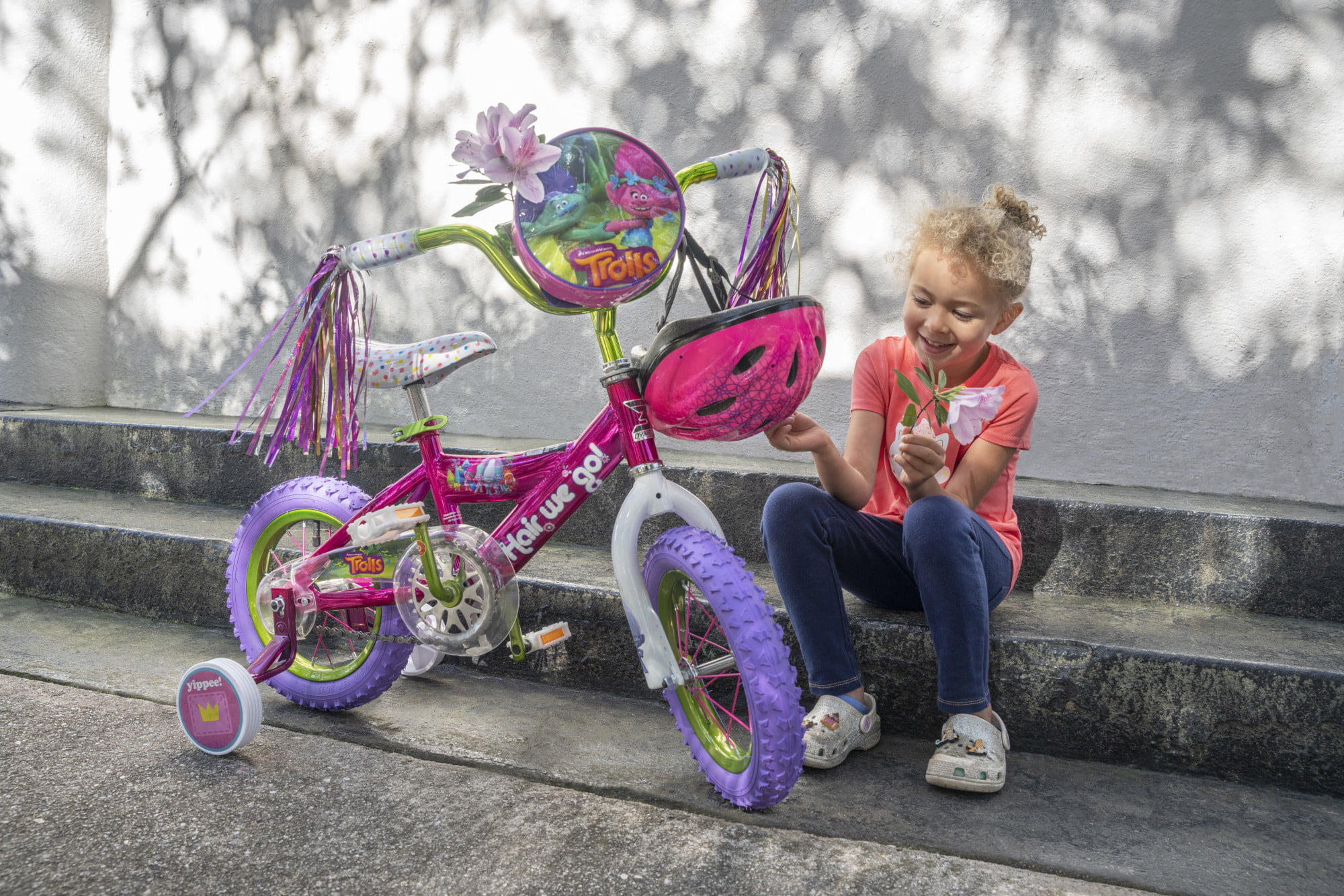 Dynacraft Trolls 12-Inch Girls BMX Bike For Age 3-5 Years