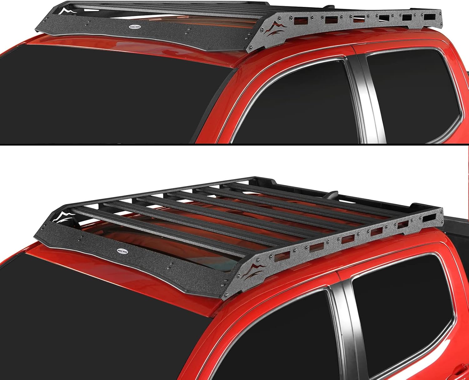Hooke Road Tacoma Double Cab Roof Rack Top Basket Luggage Storage Cargo Carriers for 2005-2023 Toyota Tacoma 2nd 3rd Gen Pickup (Double Cab Only)