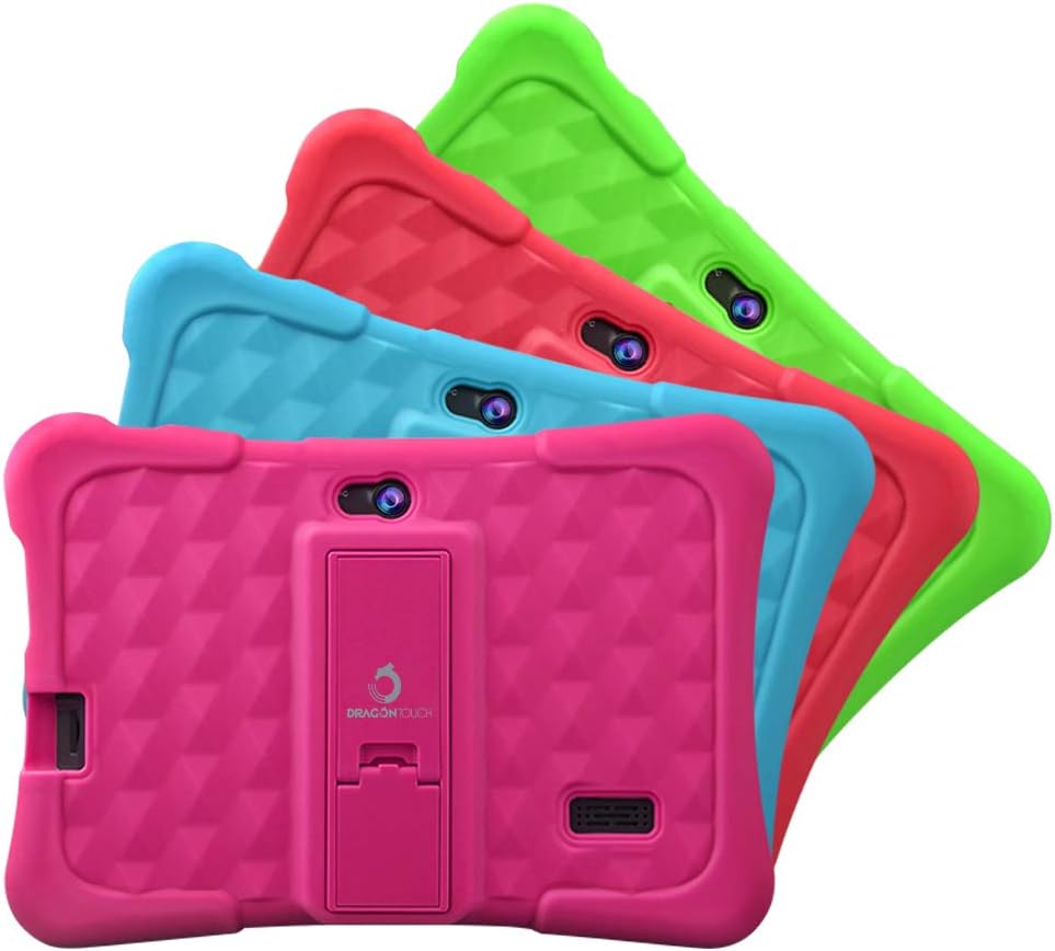 Dragon Touch Kids Tablet, 7 inch IPS HD Display, 16GB Storage, 2GB RAM, 1.5 GHz Quad-Core Processor, Android 9.0