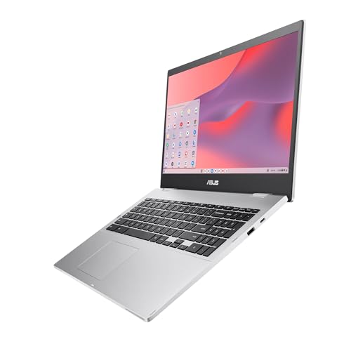 ASUS Chromebook CX15 Laptop, 15.6" FHD Anti-Glare Display, Intel Celeron N4500 Processor, 128GB Storage, 8GB RAM, ChromeOS, Pure Grey