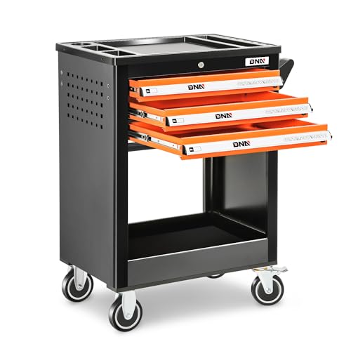 DNA MOTORING 7-Drawer Rolling Tool Cabinet Chest with Keyed Locking System Non-Slip Mat, for Garage Warehouse Workshop, Green, TOOLS-00399