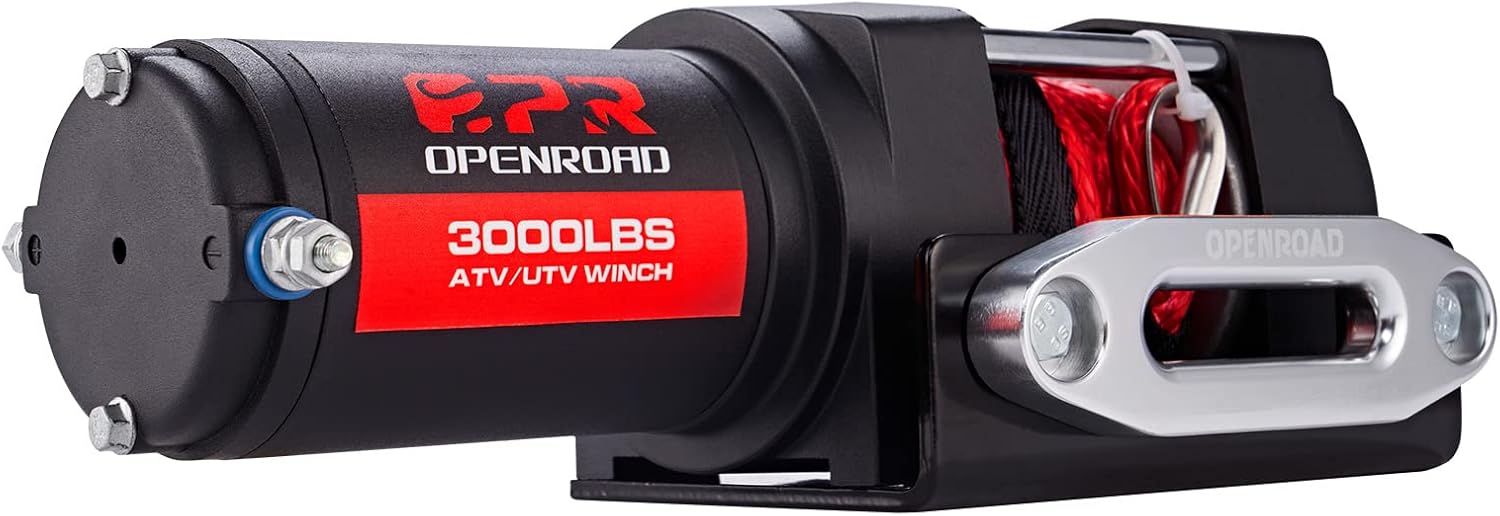 OPENROAD Electric 12V 3500lb Winch, Steel Cable Winch Kits for UTV ATV with Both Wireless Handheld Remote and Corded Control Recovery Winch