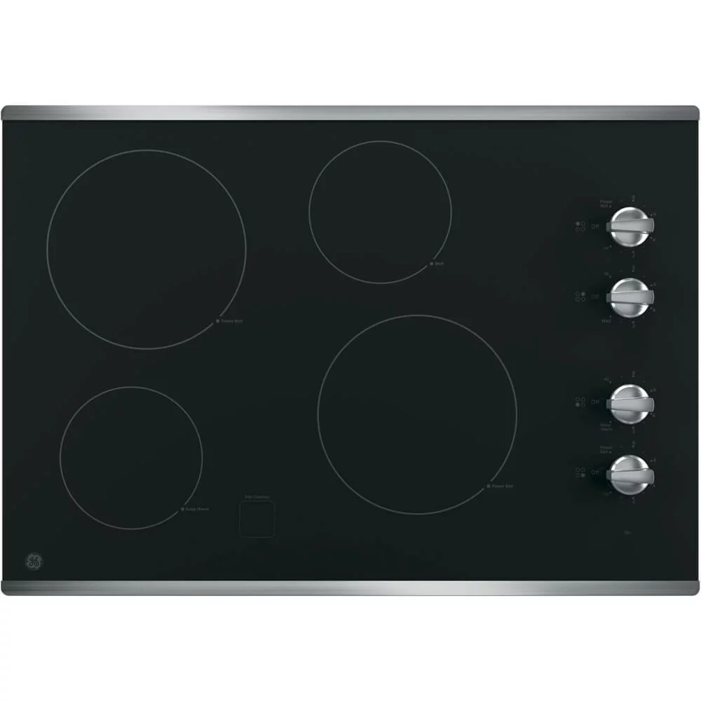 GE JP3030SJSS 30 inch Stainless 4 Burner Electric Cooktop