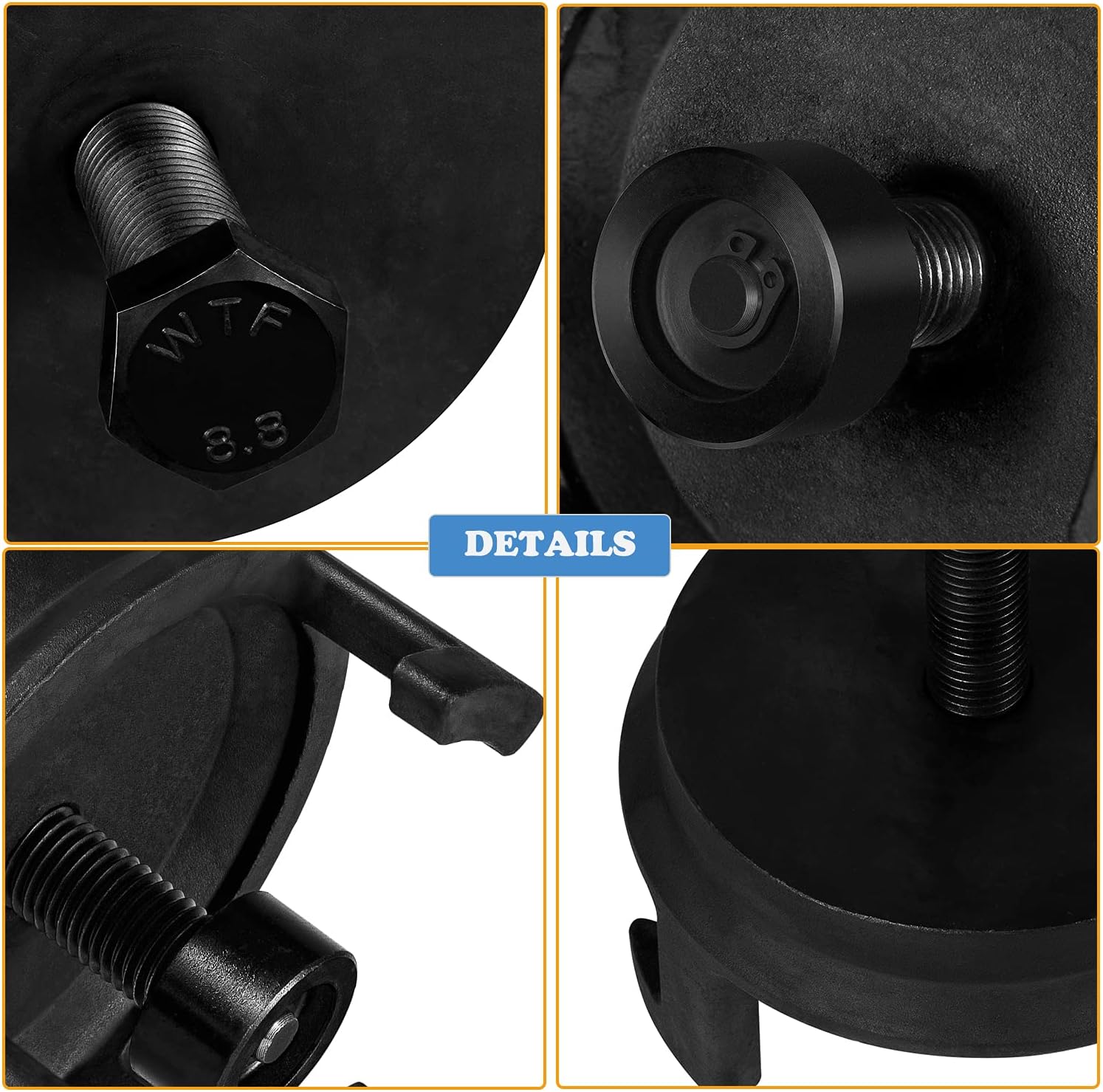 For GM LS Harmonic Balancer Puller 25264 Crank Pulley Puller Automotive Replacement Engine Quickly Removes Harmonic Balancers without Tapped Holes