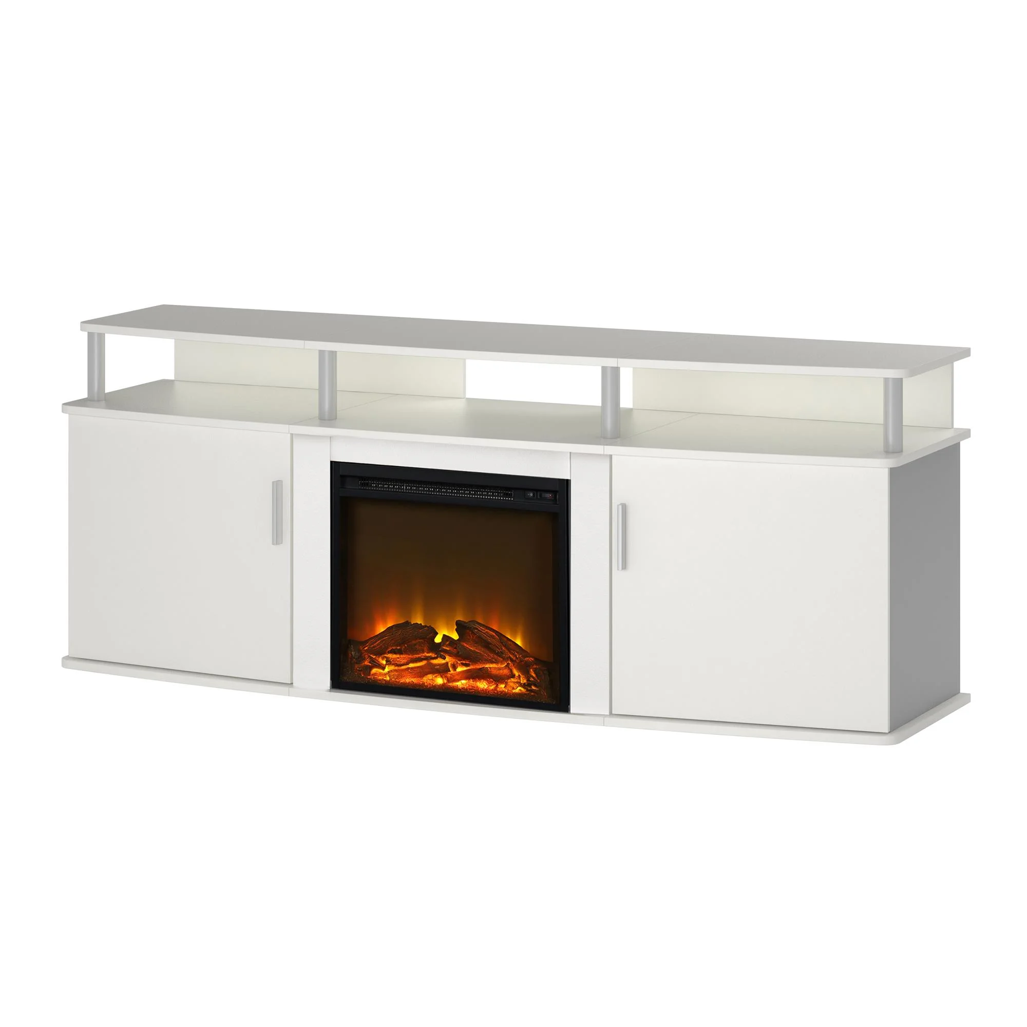 Ameriwood Home Orchard Heights Electric Fireplace TV Console for TVs up to 70", White