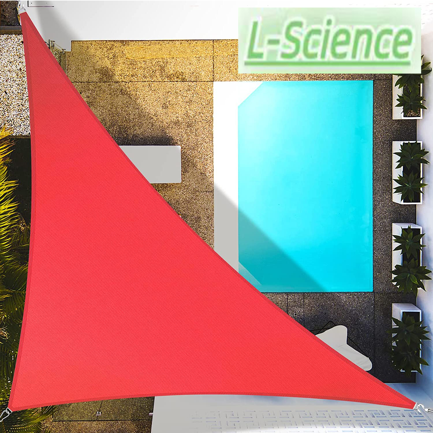 Sun Shade Sails Canopy, Scarlet 185GSM Shade Sail UV Block for Patio Garden Outdoor Facility and Activities