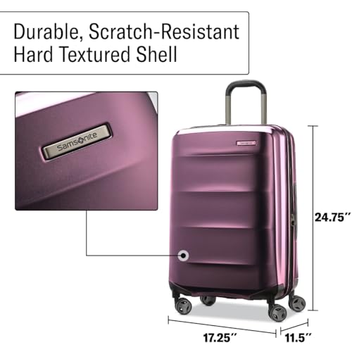 Samsonite Carry-On Pro Front Pocket Hardside Expandable 21-Inch Octiv Luggage: Durable & Impact Resistant, 360° Aero Trac Spinner Wheels