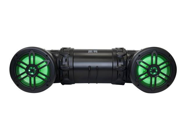 Belva BPS8RGB 600 Watt Bluetooth Enabled Dual 8-Inch ATV/UTV/Powersports Sound System with LED Lights and Remote