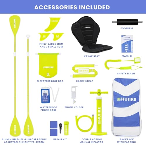 Inflatable Paddle Board for Adults with Accessories Included, Oar, Fins, Pump. Stand Up Paddleboard Great Stability and Resistance. 10’ x 33" x 5.9"