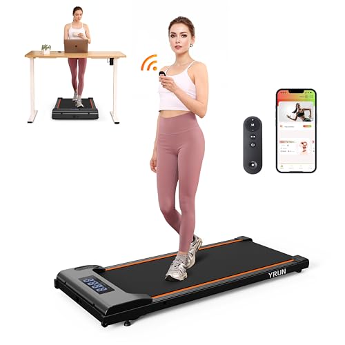 Walking Pad Under Desk Treadmill, 2.5HP Quiet Brushless Small Treadmill for Home and Office