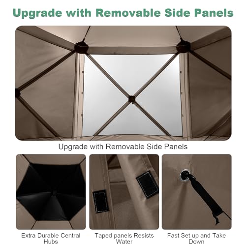 COBIZI 12x12ft Pop up Gazebo Screen Tent Screen House for Camping, Camping Outdoor Screened Gazebo, Canopy Tent