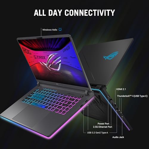 ASUS ROG Strix G16 (2025) Gaming Laptop, 16” FHD+ 16:10 165Hz/3ms Display, NVIDIA® GeForce RTX™ 5060 Laptop GPU, Intel® Core™ i7 Processor 14650HX