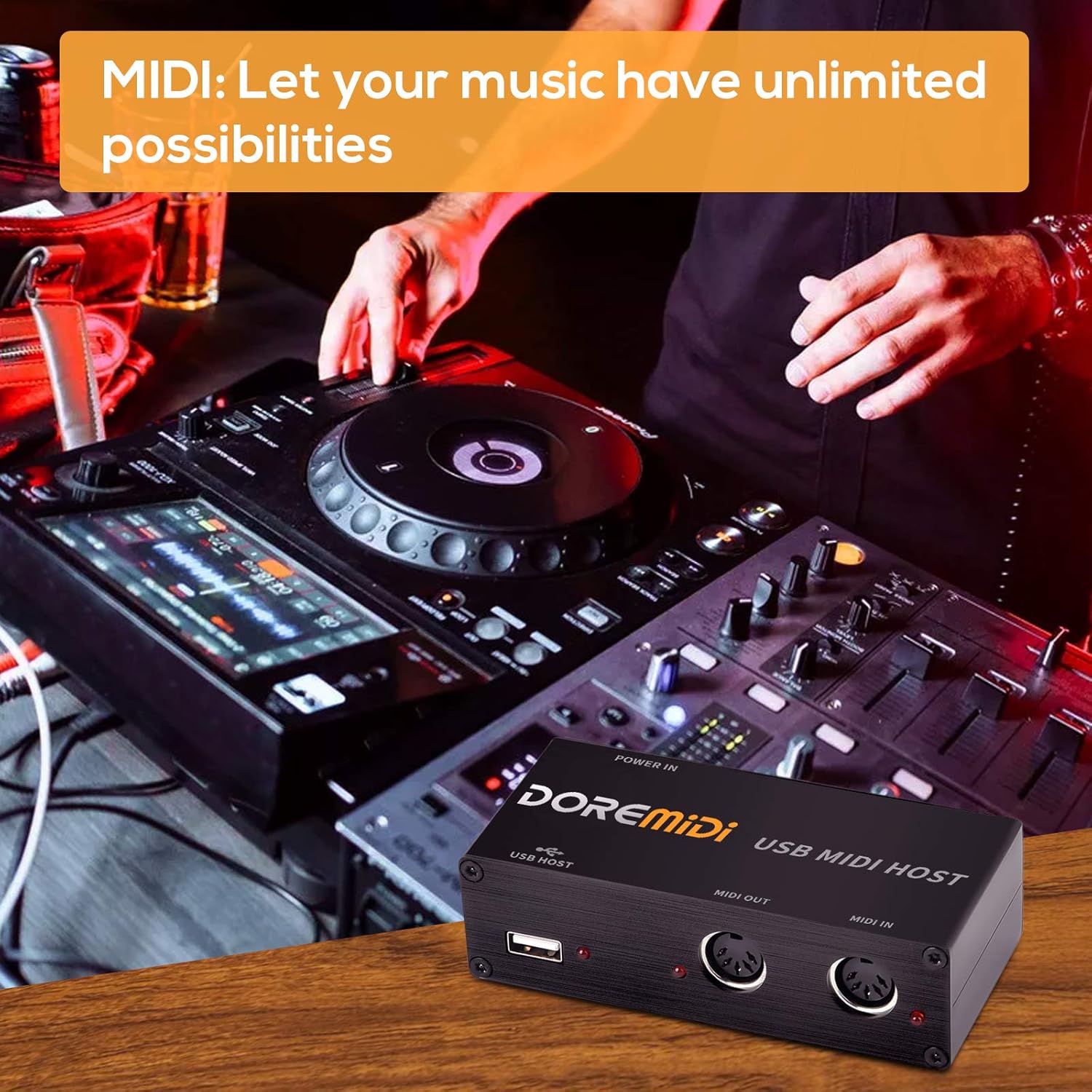 CAMOLA USB MIDI Host Box USB to MIDI Converter MIDI Interface Pack of 2