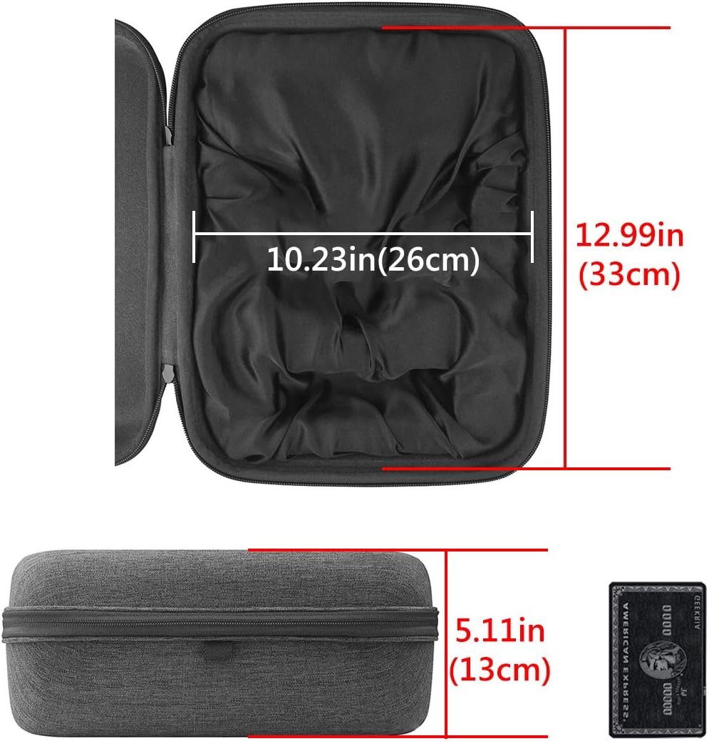Geekria UltraShell Case for Large-Sized Over-Ear Headphones, Replacement Protective Hard Shell Travel Carrying Bag with Cable Storage