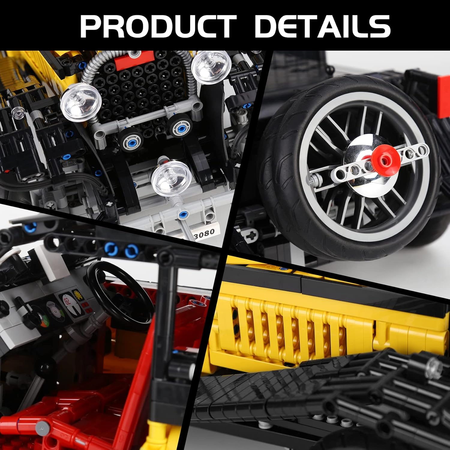 Mould King 13080 50T Classic Car Building Kits, MOC Building Blocks Set Model to Build