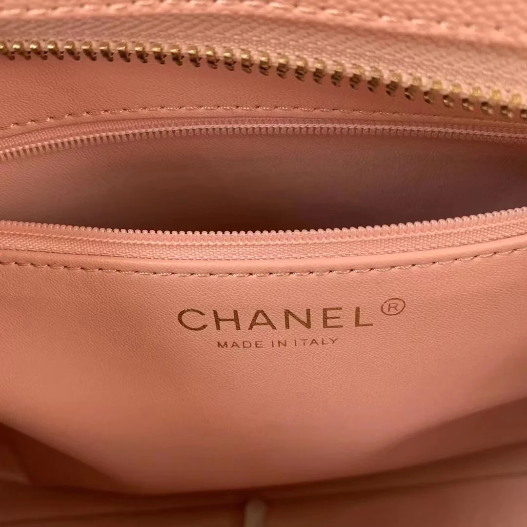 Chanel Vintage CC Open Tote Caviar East West Pink For Women, Women&rsquo;s Bags 14.5in/36.9cm