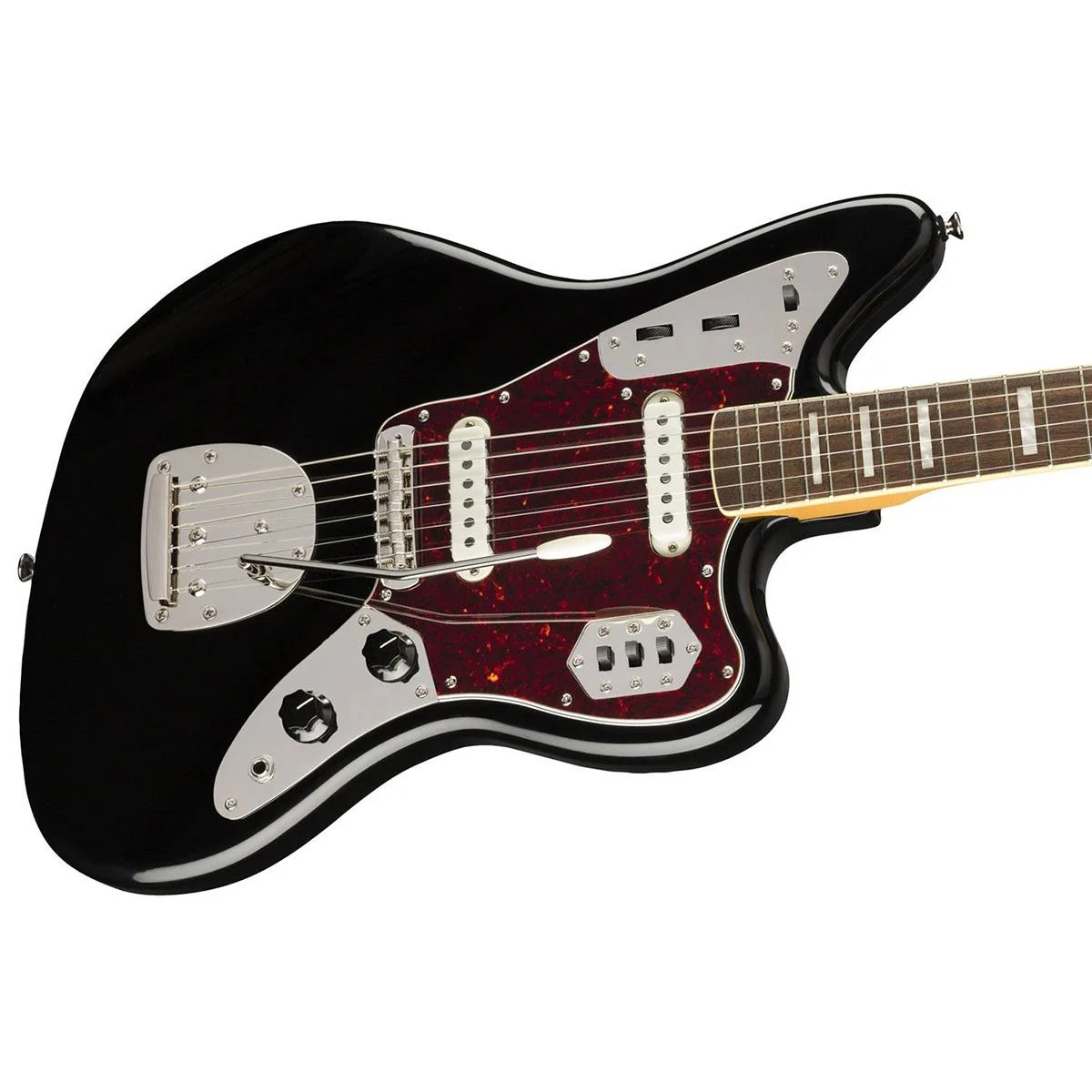 Squier Classic Vibe '70s Jaguar Electric Guitar (Black) - Curated Treasures Market