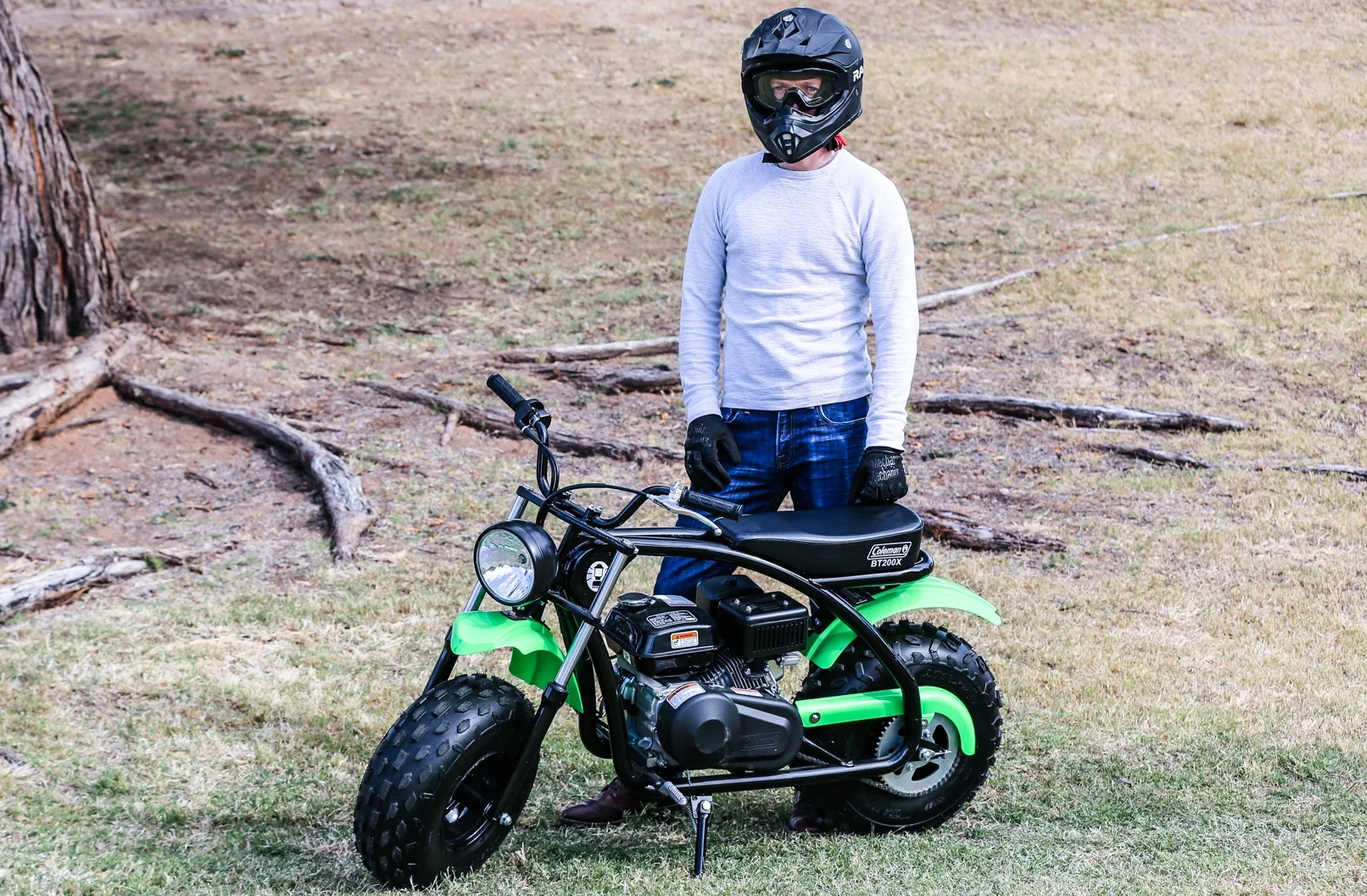 Coleman BT200X-G 196CC Gas Powered Green Mini Bike - Radiant Selections