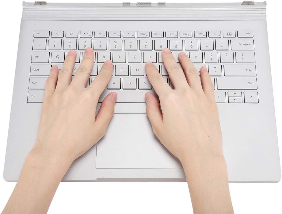 Hopcd Laptop Keyboard for Surface Book, Multifunctional Notebook Laptop Keyboard Replacement for Surface Book 1 1704, Silver